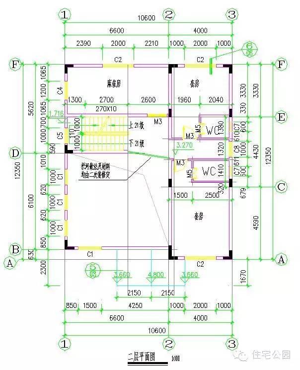 72米;10套新農村自建房別墅設計圖戶型二建築面積:208平方米;長寬:11.