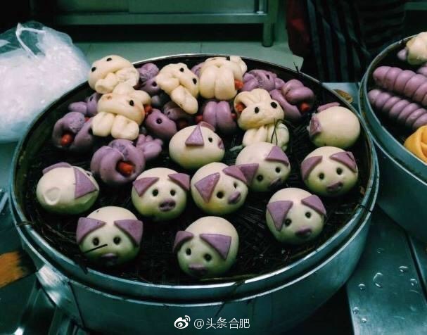 合肥工业大学食堂,因为馒头爆红网络,各种造型堪比艺术品!