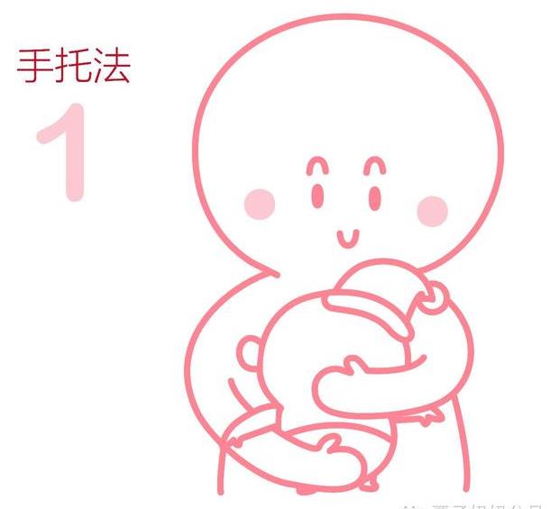 对于0-1个月大的宝宝,我们可以使用手托法或腕抱法.