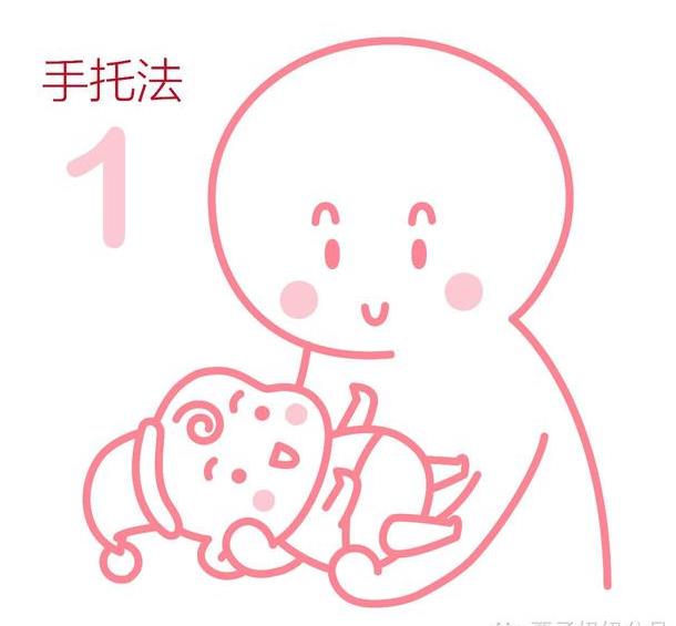 对于0-1个月大的宝宝,我们可以使用手托法或腕抱法.