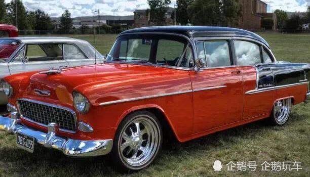 汽车看点 自媒体 正文1955年雪佛兰雪佛兰贝尔艾尔轿车.