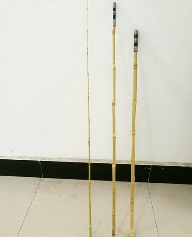 钓鱼人就是爱折腾江西钓友手工打造竹子钓竿韧劲十足