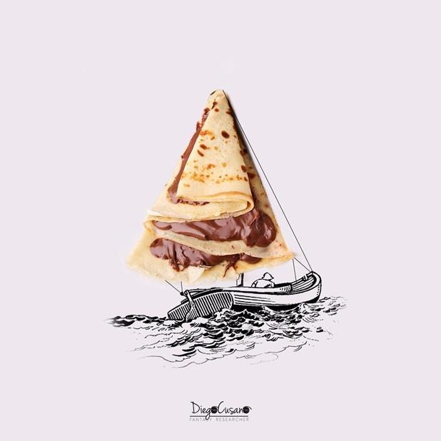 插画与食物的创意组合!吃货的世界