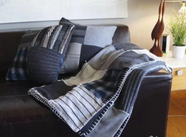 都少不了一条毯子 小馆长今天就教你用旧衣服 改造出毯子 实用又好看