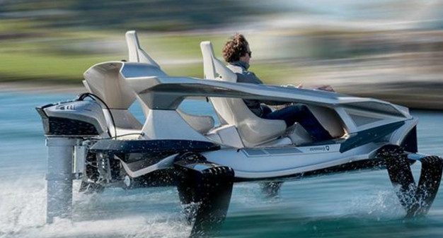 这才是真正的水上汽车,可以直接在水上跑,时速更是逆天