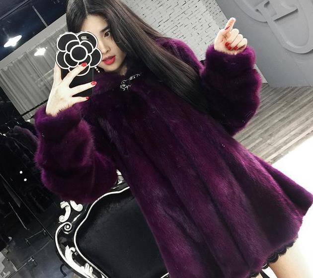 裘皮水貂皮草 貂皮大衣女款整貂短款外套