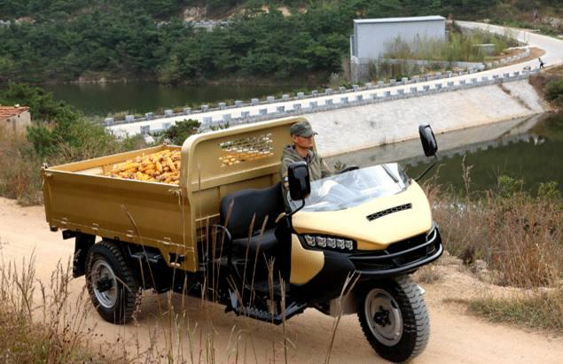 村里人钟爱的"三蹦子",悬浮车顶led大灯,开着比保时捷还拉风