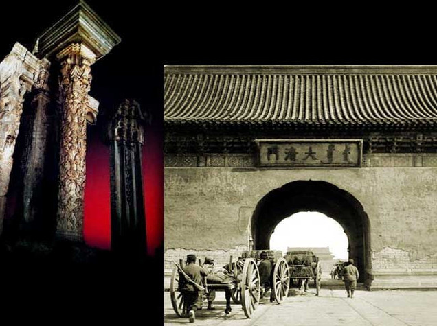 民国初期换大清门牌匾为中华门摘下牌匾后大家都愣了