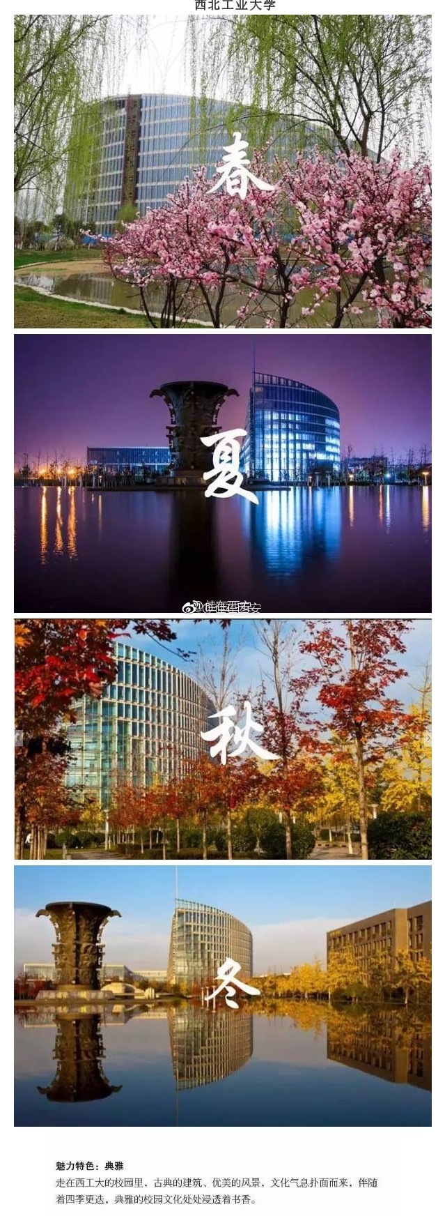 西安十大高校四季美景你最爱哪一个太开心