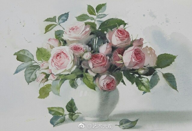 俄罗斯画家 elena bazanova 花卉水彩作品