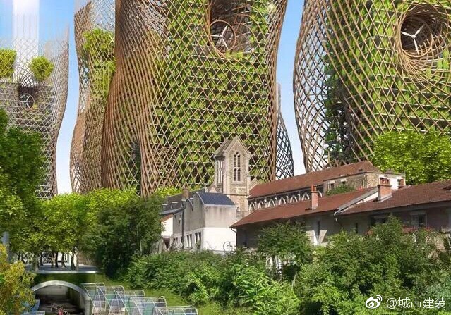 2050巴黎智能城市,8种不同绿色建筑类型,融入自然美