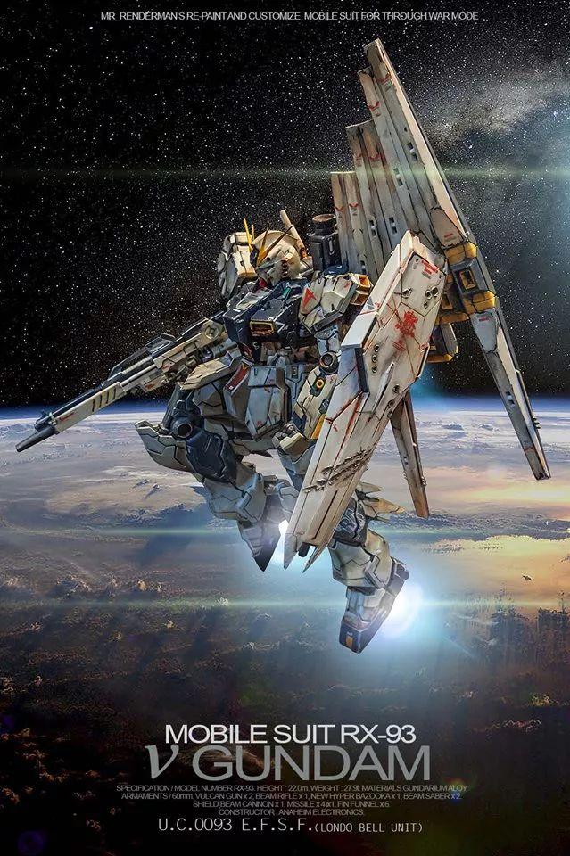 佳作烟熏妆牛高达cg质感涂装作品