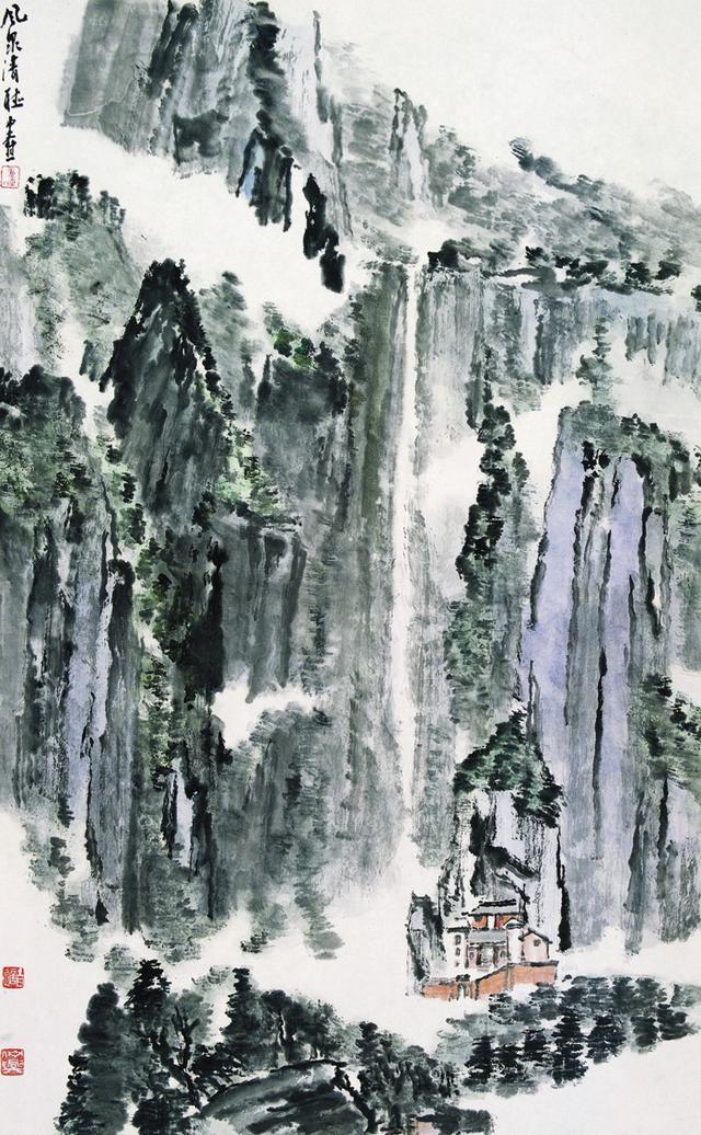 浙派山水大家童中焘山水画欣赏