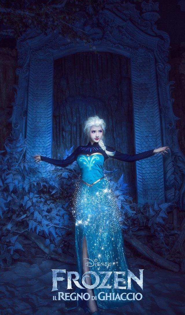 《冰雪奇缘》艾莎的cosplay欣赏