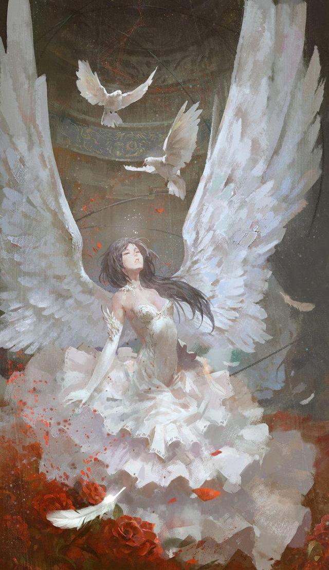 十二星座的天使画像唯美动人的双鱼座