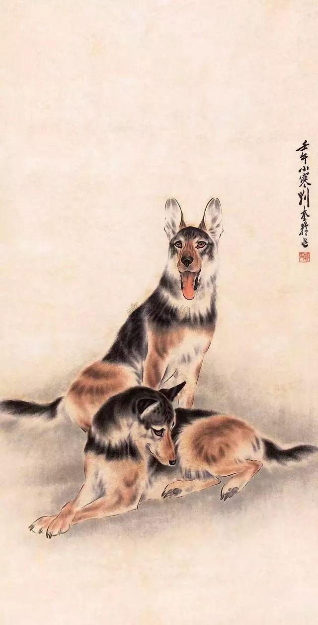 旺年吉祥:各位国画大师画狗