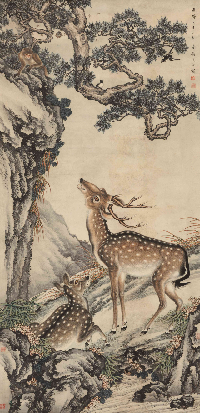 从《柏鹿图》看写意动物画的创作|动物|写意|传神_新浪新闻