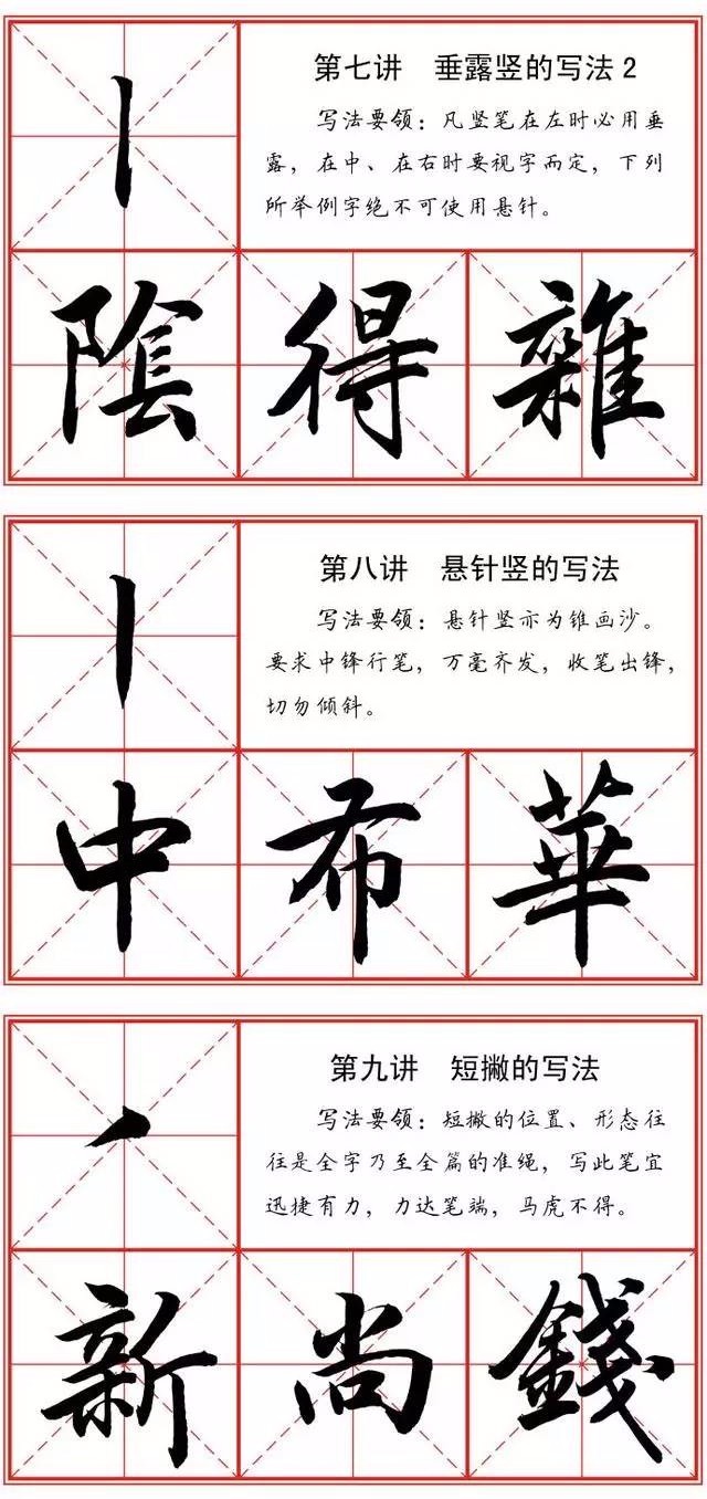 干货|汉字的22种基本笔画写法