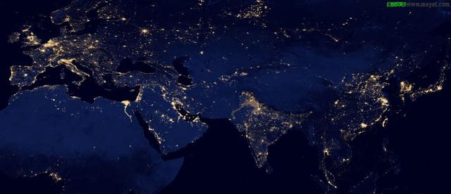 nasa公布的地球夜间灯光分布图,一眼看出中国的发展!