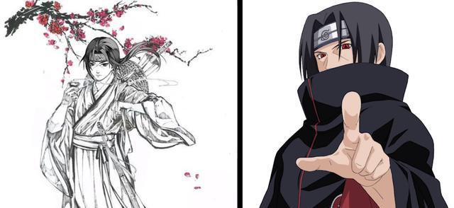 当火影忍者的忍者们穿上中国风衣服佐助和鼬都超帅