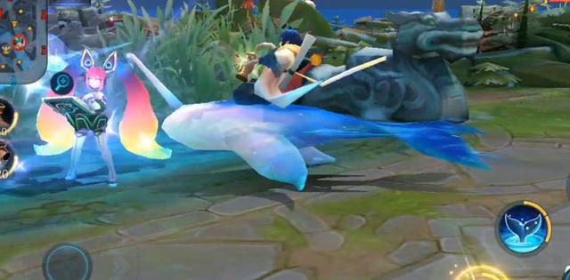 王者荣耀 庄周云端筑梦师3d视角下 独角鲲比安琪拉还可爱卖萌