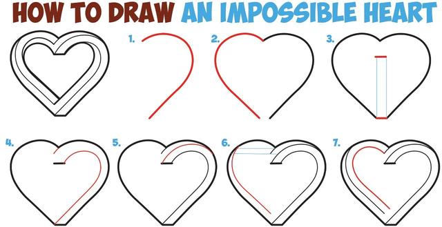 儿童简笔画|心形创意画法大全,一键收藏肯定用得上!