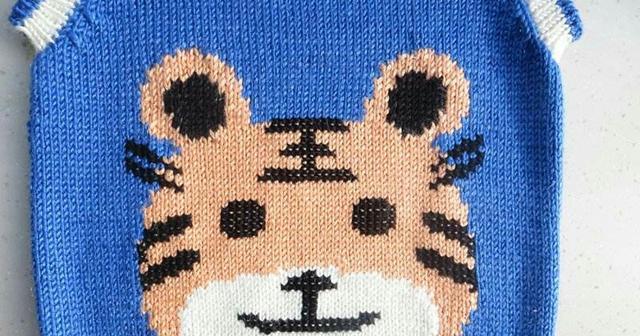 小朋友毛衣图案小老虎图案专题哦给宝贝们织一件毛衣吧