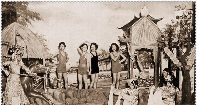 一组老照片民国时期歌舞厅里的艳舞表演