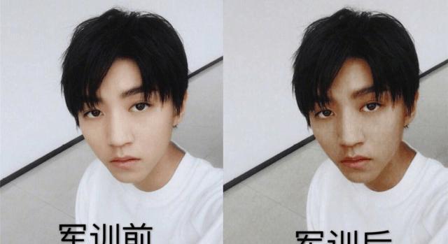 王俊凯军训前后比较:细皮嫩肉秒变老腊肉,心疼