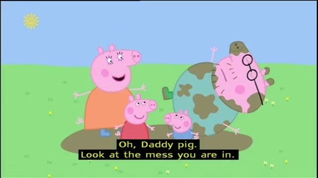 【和小猪佩奇学英语 - 跳泥坑】peppapig s1 - muddy .