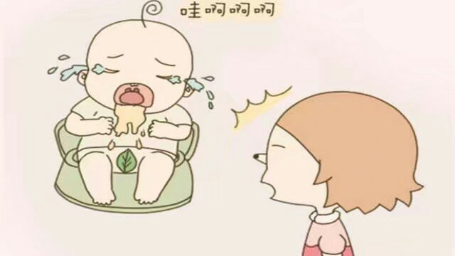 宝宝拉臭臭憋得满脸通红,家长要巧用厨房食物来帮助解决.