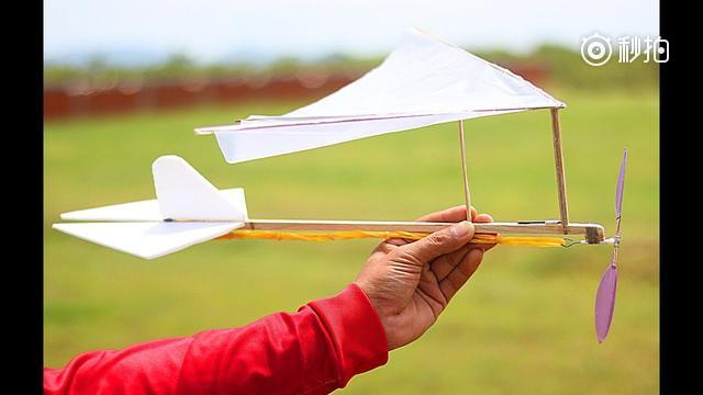 实验:diy橡胶带风筝飞机如何制作橡皮筋风筝飞机