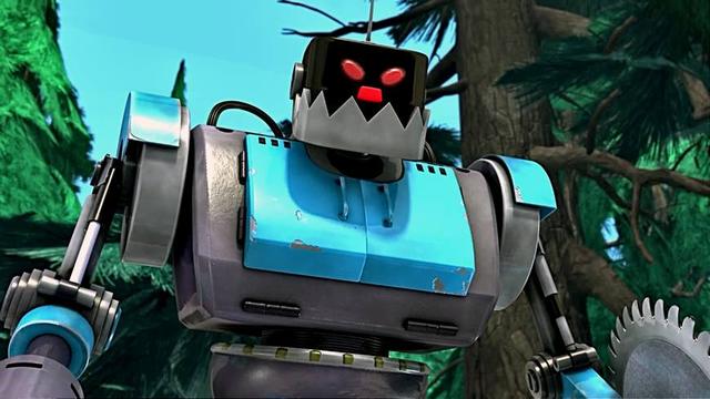 伐木机器人是《丛林总动员》中李老板解雇了强哥后,用来替换强哥砍树