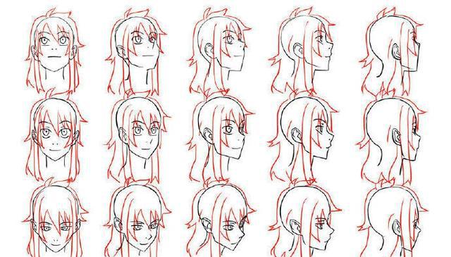 好好研究这三张图片动漫人物侧脸就会画了