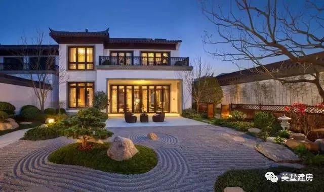 中式农村自建房别墅小户型大庭院