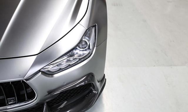 玛莎拉蒂ghibli汽车电光金属钛灰车身改色贴膜效果图