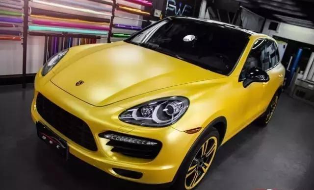 保时捷卡宴改色贴膜-电光金属黄