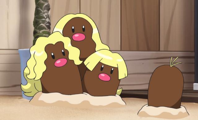 阿罗拉三地鼠阿罗拉地区的三地鼠据说头上长出的毛发叫做金属胡子