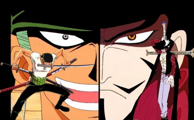 海贼王索隆与鹰眼实力还差多远尾田在细节中已有暗示