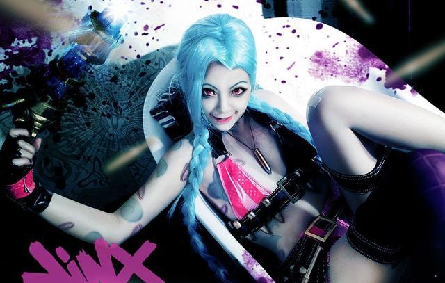 英雄联盟金克丝cosplay!暴力少女!