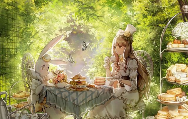 美食摆满桌子的二次元场景插画|桌子|饭菜|餐桌_新浪新闻