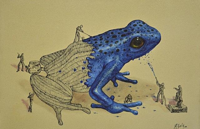怪异幽默的动物插画