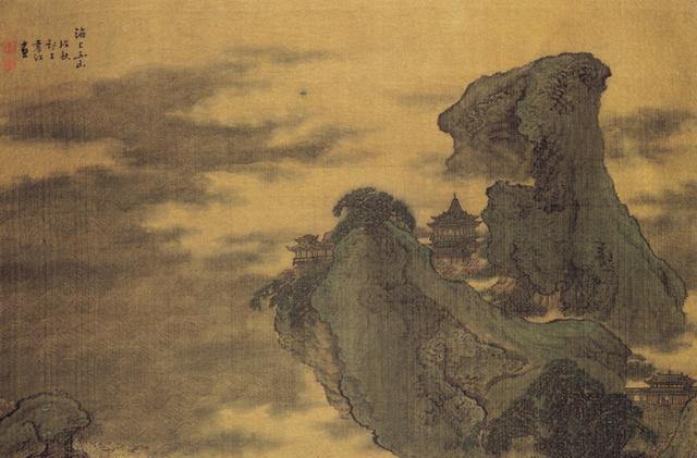 8cm   图中描绘了神话中的蓬莱三岛.