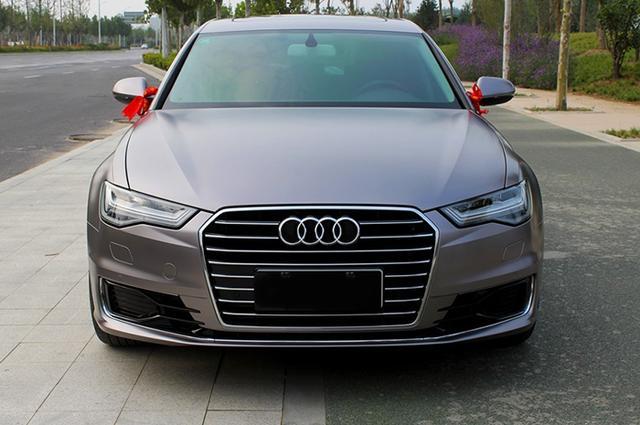 奥迪a6l汽车改色电光金属钛金贴膜效果图!