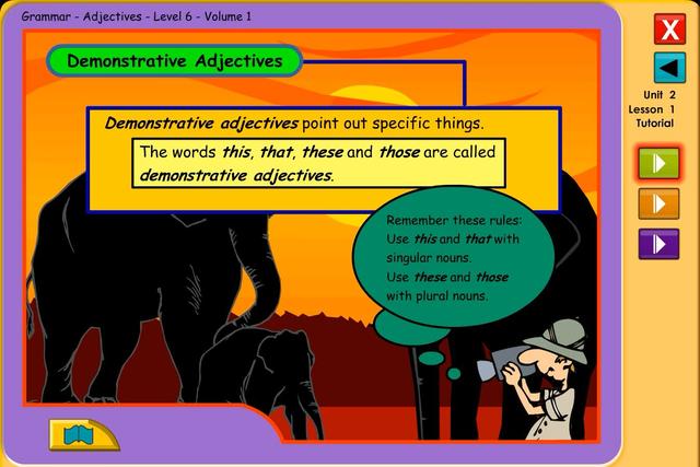 美国小学英语6级2单元1课语法形容词冠词和指示形容词