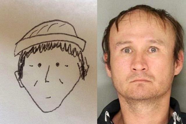这张超狂"犯人素描" 竟让警方成功抓到人