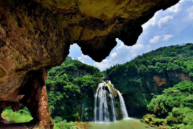 珠江第一瀑,云南石林大叠水瀑布,未曾偶遇的"叠水喷霞"!