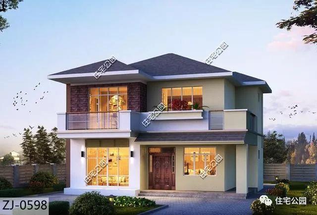 3套农村10x11米二层别墅,户型方正,造价低!