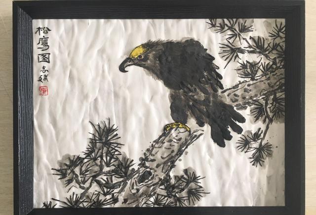 超轻粘土画作品——老鹰