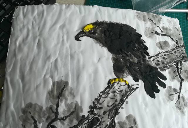 超轻粘土画作品——老鹰